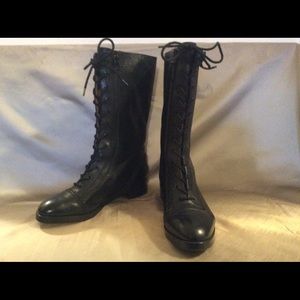 Women’s Via Spiga ’Gwendolyn ‘ Blk.Lthr.Boots Sz 8 1/2